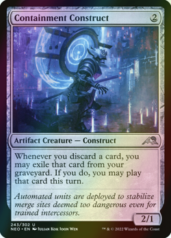 MTG Containment Construct Foil ** Kamigawa: Neon Dynasty ** English (LP) - Image 1