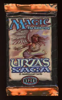 FACTORY SEALED Urza's Saga MTG/Magic Booster Pack ~ Cradle/Will/Serra/IntuitionU - Image 1