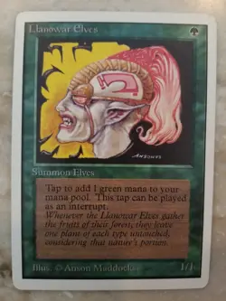 Llanowar Elves x 1 Unlimited Edition NM Vintage Elf - Image 1