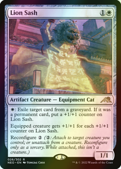 MTG Lion Sash Foil ** Kamigawa: Neon Dynasty ** English (NM) - Image 1