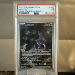 2023 POKEMON SVP EN-SV BLACK STAR PROMO 151 ULTRA-PREM COLL #052 MEWTWO PSA 7 - Image 1