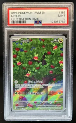2024 Pokemon Twilight Masquerade Applin #185/167 PSA 9 - Image 1