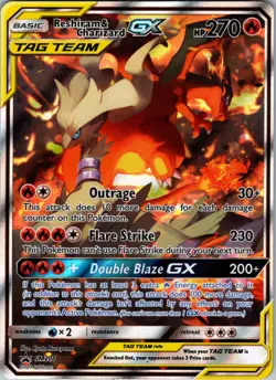 Reshiram & Charizard GX Promo SM Promos SM201 LP - Pokemon TCG - Image 1