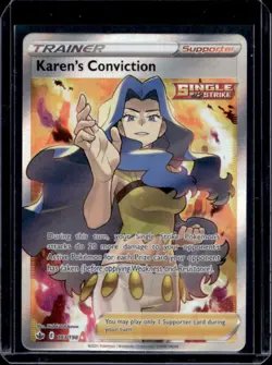 2021 Pokemon SWSH Chilling Reign Karen's Conviction #193/198 - Image 1
