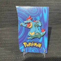 “Feraligatr” Topps Pokemon TV Edition Johto Series 1 Die-Cut Embossed #9 *READ* - Image 1