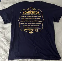 Pokemon World Championship 2016 San Francisco Competitor T Shirt Size Medium - Image 2