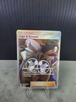 Ingo & Emmet 176/181 (Full Art) Holo Ultra Rare SM - Team Up Pokemon TCG Rare - Image 1