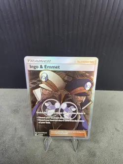 Ingo & Emmet 176/181 (Full Art) Holo Ultra Rare SM - Team Up Pokemon TCG Rare - Image 4