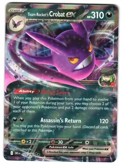 Team Rocket's Crobat ex 122/182 SV10: Destined Rivals Pokemon TCG - Image 1