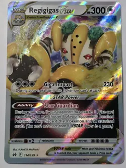 Pokemon TCG Crown Zenith Regigigas VSTAR Ultra Rare Card 114/159 - Image 1