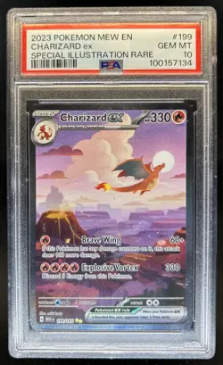 2023 Pokemon SV 151 Charizard ex #199/165 PSA 10 GEM MINT - Image 1
