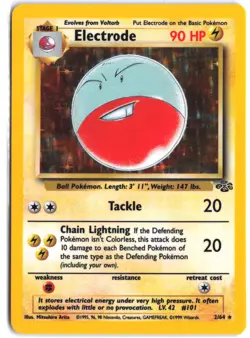 Electrode 2/64 Holo Rare Jungle Pokemon - Image 1