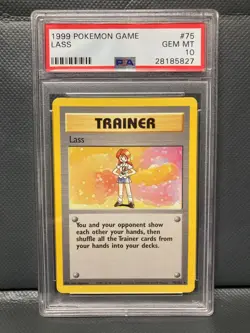 Lass [PSA 10] Gem Mint Base Set Unlimited Vintage Trainer Pokemon 1999 - Image 1