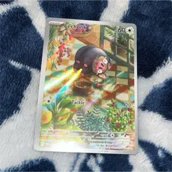 Pokemon Lechonk 209/197 OBF Illustration Rare Full Art Holo Basic Card - Image 1