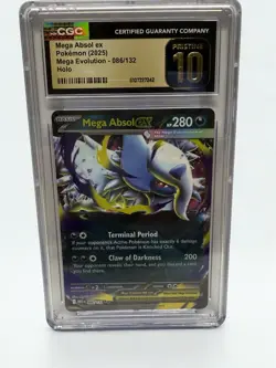 CGC PRISTINE 10 - 2025 Pokemon Mega Evolution Mega Absol ex 086/132 🔥🔥🔥 - Image 1