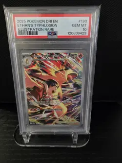 PSA 10 2025 POKEMON-DESTINED RIVALS | ILLUSTRATION RARE ETHAN'S TYPHLOSION 190 - Image 1