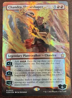 Near Mint: Chandra, Flameshaper - Mana Foil - Borderless Foundations - Image 1