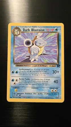 Pokemon Dark Blastoise Team Rocket 20/82 Rare Non-Holo - Image 1