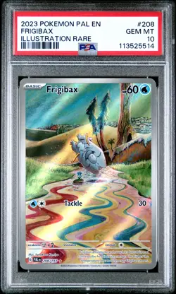 2023 POKEMON PAL EN-PALDEA EVOLVED ILLUSTRATION RARE #208 FRIGIBAX PSA 10 - Image 1