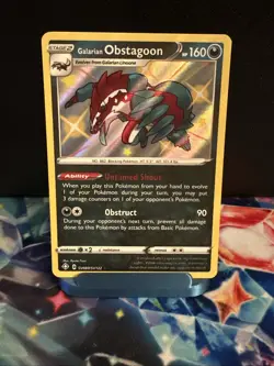 Galarian Obstagoon Near Mint sv080/sv122 Shining Fates Shiny Vault Pokemon TCG - Image 1