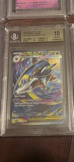 Pokemon Mega Sharpedo Ex SIR 127/094 Beckett Pristine 10 Phantasmal Flames - Image 1