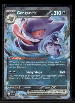 Pokemon 2024 Temporal Forces Gengar EX RR #104/162 - Image 1