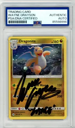 PSA Signed Wayen Grayson Pokemon Dragonite - (Cosmos Holo) 096/149 Holo - Image 1
