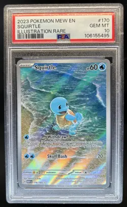 2023 Pokemon SV 151 Squirtle #170/165 PSA 10 GEM MINT - Image 1