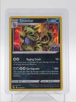 TYRANITAR 2022 POKEMON SWSH POKEMON GO HOLO RARE 043/078 Q5686 - Image 1