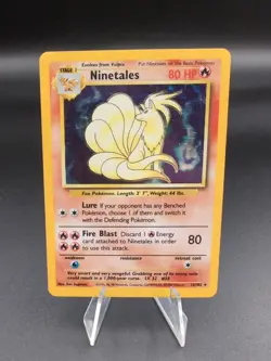 Pokemon TCG 1995 Ninetales Base Set Holo Rare 12/102 MP - Image 1
