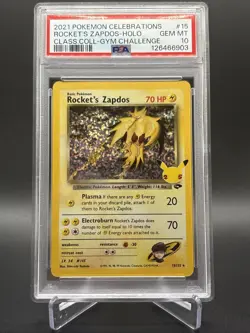 2021 Pokemon Rocket's Zapdos 15/132 Celebrations Classic Collection PSA 10 GEM - Image 1