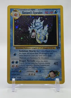 Pokemon TCG Giovanni's Gyarados Holo 5/132 Gym Challenge - Image 1