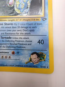 Pokemon TCG Giovanni's Gyarados Holo 5/132 Gym Challenge - Image 5