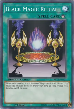 1x (LP) Black Magic Ritual - SBTK-EN002 - Common - 1st Edition YuGiOh - Image 1