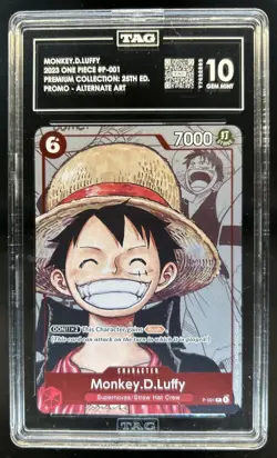 2023 One Piece Monkey D Luffy Premium Card Collection 25th Edition #P-001 TAG 10 - Image 1