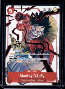 2025 One Piece 3rd Ann Tournament Monkey D. Luffy Promos Super Rare #ST01-012 - Image 1