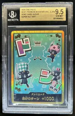2025 One Piece Best Premium Booster V2 JPN Sugar Don!! Super Alt Art NNO BGS 9.5 - Image 1