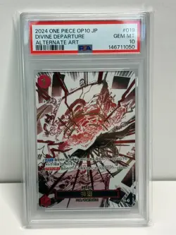 One Piece PSA 10 Divine Departure R Alternate Art 2024 OP10-019 OP10 Japanese - Image 1