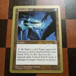 Mtg Cursed Scroll LP - Kai Budde World Championship Magic Card - Image 1