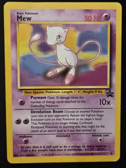 Mew 8 Black Star Promos League Promo WoTC Pokemon Trading Card Game 2000 MP - Image 1