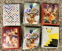 Lot Of 6 Pokemon ETB Mixed Card Sleeves NEW SEALED 151 Obsidian Prismatic Others - Image 1