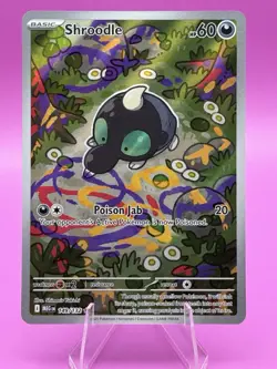 Pokemon TCG Shroodle 149/132 Me01: Mega Evolution Holo Card Illustration Rare - Image 1