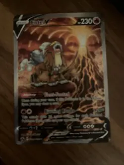 Pokemon Entei v Holo Ultra Rare TCG Card Crown Zenith Galarian Gallery GG36/GG70 - Image 2