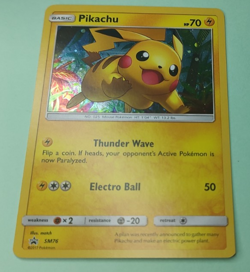 Pokemon TCG - Pikachu SM76 Cosmos Foil Sun & Moon Black Star Promo Card - Image 1