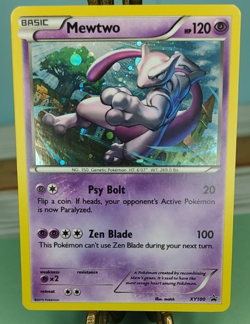 Pokemon Mewtwo - XY100 - Cosmos Holo - XY Black Star Promo - Trading Card TCG - Image 1
