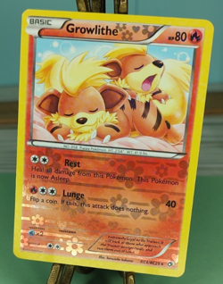 Pokemon Growlithe RC4/RC25 Legendary Treasures: Radiant Collection Holo TCG Card - Image 2