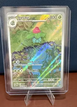 NM Pokemon Card Ivysaur 167/165 Sv: Scarlet & Violet 151 Illustration Rare Holo - Image 1