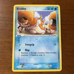 Pokemon TCG Krabby EX Firered & Leafgreen 66/112 Regular Common Card - Image 1