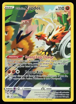 Galarian Zapdos SWSH283 Holo Sword & Shield Promo Pokemon Card - Image 1