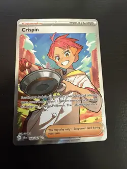 Pokemon TCG Trainer Crispin 164/142 Stellar Crown Ultra Rare Holo Card - Image 1